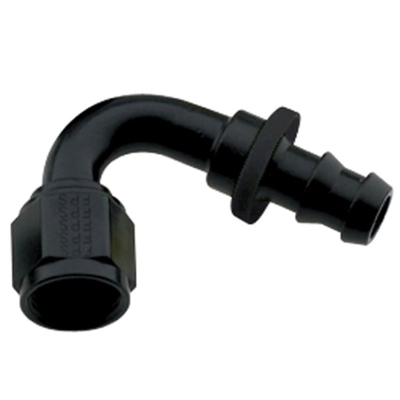 Fragola Hose Fitting #8 120 Deg Push Lock Black