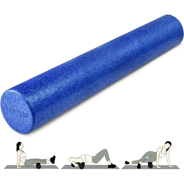 HighDensity EPP Round Back Roller Foam Exercise Foam Roller for Yoga Pilates & Stretching