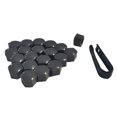thumbnail image 1 of serony 20 Pcs Embouts de Roue de Voiture Couvercle de Moyeu Auto Vis Filetage Anti-Poussière Boulons Jantes Décoration Extérieure Haute Fixation avec Clip 21mm Gris, 1 of 4
