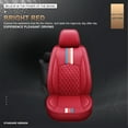 thumbnail image 4 of Maidao Car Seat Covers Leather for Nissan for Kicks 2018-Present 5 Seats Airbag Compatible Water Resistant Front Rear Cushion Protector Red, 4 of 9