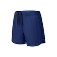 thumbnail image 3 of FEOYA Men's Breathable Quick-Dry Shorts Male Sweat Shorts Elastic Waist Running Shorts Inter Drawstring Training Shorts Outdoor Activewear with for Gym Sportwear Athletic M Blue, 3 of 9