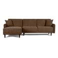 thumbnail image 2 of Sala Modular Sofá Cama Reversible Makora de Velvet Chocolate Modelo Cosmo, 2 of 8
