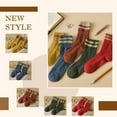 thumbnail image 4 of 5 Pairs Women's Vintage Wool Socks, Super Cozy Thick Winter Hiking Crew Socks, 4 of 7