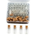 thumbnail image 3 of deevoka 50 Pieces Mini Glass Bottles Jars with Cork Necklace Pendant Charm Clear Jar, 3 of 8