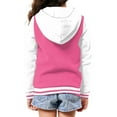 thumbnail image 2 of POLERO Kids Cute Capybara Deep Pink Hoodies for Boys Girls Zip Up Hooded Toddler Sweatshirt Cozy Warm Winter Jacket for Teen Girl 6-7 Years, 2 of 7