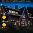 thumbnail image 2 of Guirnaldas de luces solares, paquete de 2 24 m/240 LED cada uno Ip67 a prueba de agua, 8 modos de iluminación, 3 temporizadores, guirnaldas de luces solares decorativas para cortina, jardín, pati, 2 of 5