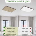 thumbnail image 5 of Brown Farmhouse Magnetic Fluorescent Light Covers for Ceiling Lights 2x4Ft, Vintage Country Monochrome Textured Office Classroom Kitchen Drop Ceiling Light Covers Lighting Filters Shade Panel 4 Packs, 5 of 9