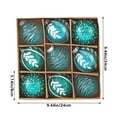 thumbnail image 3 of Hvmvliv Christmas Ornaments 9Pc 3.12inch Blue Electroplated Painted Christmas Tree Ornaments Shatterproof Hanging Balls for Xmas Party Decoration Decorative Balls Ornaments Blue, 3 of 6