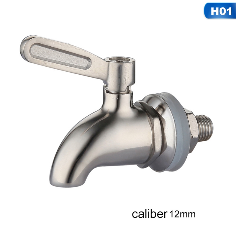 AkoaDa 12/16mm Wine Barrel Water Spigot Tap Stainless Steel Faucet For