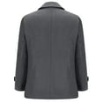 Dolkfu Double Breast Men's Jackets Mid Length Wool Blend Notched Lapel ...