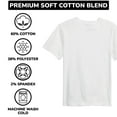 thumbnail image 3 of 10-Pack Boys Short Sleeve Crew Neck Premium Soft Cotton Blend T Shirt (XS-2XL), 3 of 4