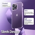 thumbnail image 2 of SaniMore Case for iPhone 13 Pro Max (6.7" 2021), Aluminum Alloy PC Clear Frosted Shell [Lens Protective Ring] Shockproof Anti-fall Anti-fingerprint Rugged Skin-feel Shell, Black, 2 of 9