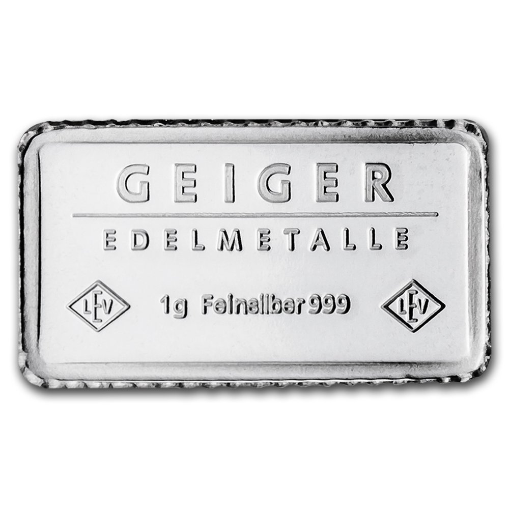 Geiger 1 gram Silver Bar Geiger Edelmetalle
