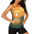 thumbnail image 2 of Haiem Tropical Sunset Paradise Printed Women's Workout Tank Top, Quick-Dry Sleeveless Gym Shirt, Breathable Lightweight Athletic Top for Running, Yoga, and Casual Wear-Large, 2 of 7