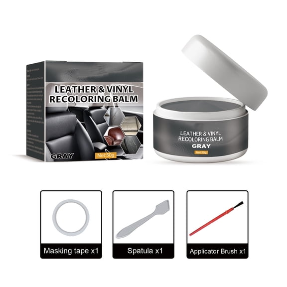 50g Multi Purpose Leather Recoloring Balm With Tools Leather For Automotive Seats Sofa Boots Jacket Color Touch Up