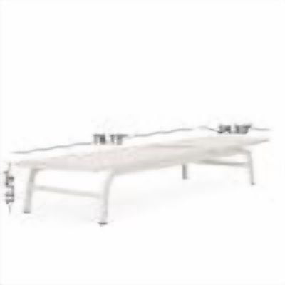 Outdoor Mesh Reclining Chair Set of 2, Adjustable Poolside Lounge Seats for Patio Garden, White