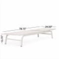 thumbnail image 5 of Olurrisa White Outdoor Chaise Lounge Set of 2, Aluminum Frame with Breathable Mesh Seat for Patio Poolside, 5 of 8