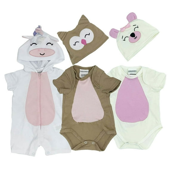 Set de 3 Pañaleros Unicornio, Bua, Osita Talla 6 meses Kiss Ropa de Recién Nacido