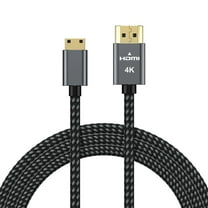 4K HDMI 2.0 Cable, 6ft High Speed 18Gbps Mini HDMI to HDMI Cable, 4K 60Hz HDR, 3D, 2160P, 1080P, Ethernet - Braided Cord 32AWG, Audio Return (ARC) Compatible MacBook Pro, UHD TV
