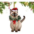 thumbnail image 3 of Uuiauoio Cat Christmas Ornaments, Acrylic Holiday Pendants with Hanging Loop, Cute Kitty Style Tree Decorations for Home, Festive Party Supplies, Animal Themed Holiday Gifts for Cat Lovers, 3 of 5