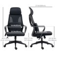 thumbnail image 3 of Vinsetto Chaise Pivotante Coussin Lombaire de Massage USB Siège et Appuie-Tête Réglables, 3 of 10
