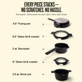 thumbnail image 3 of Alva Neat 5-Piece Nesting Cookware Set, Ceramic Nonstick, Non Toxic, Green, 3 of 12