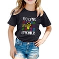 thumbnail image 2 of School Uniform Tshirts Children Letter Print Crewneck T Shirt Short Sleeve Unisex Boys T Shirts Black 3-4 Years, 2 of 4