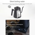 thumbnail image 4 of 1L Electric Gooseneck Kettle Teapot with Stainless Steel Inner Liner and Cover, Hot Water Boiler Heater Black EU Plug, 4 of 5