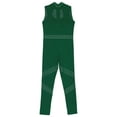 thumbnail image 6 of YiZYiF Kids Girls Dance Unitards Glitter Rhinestones Sleeveless Stretchy Gymnastics Leotards Skating Jumpsuit Green 16, 6 of 7