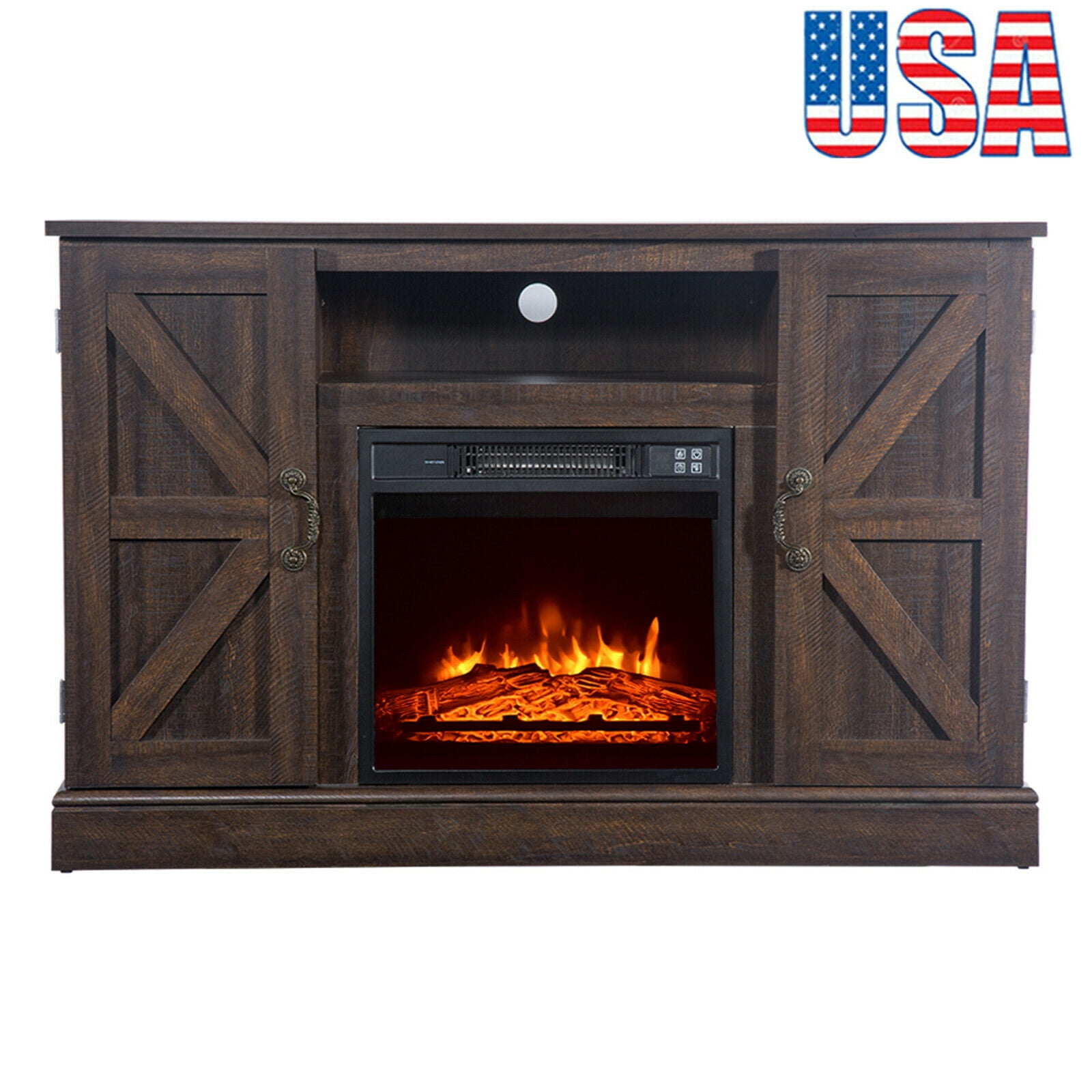 Fly ef4 35tv wall mounted floating modern entertainment center New Arrival Rustic Wood Fireplace TV Stand for 50" Television Farmhouse