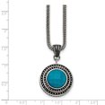 thumbnail image 3 of Acier Inoxydable Imitation Turquoise/Antiqued avec 2in Collier de Rallonge 18in, 3 of 3