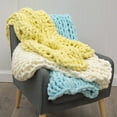 thumbnail image 5 of Donna Sharp Chenille Knitted Navy Throw, 5 of 10