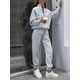 thumbnail image 4 of Conjunto Deportivo de 2 Piezas para Mujer: Sudadera de con Media Cremallera y Pantalón de Chándal Gris XXL, 4 of 8