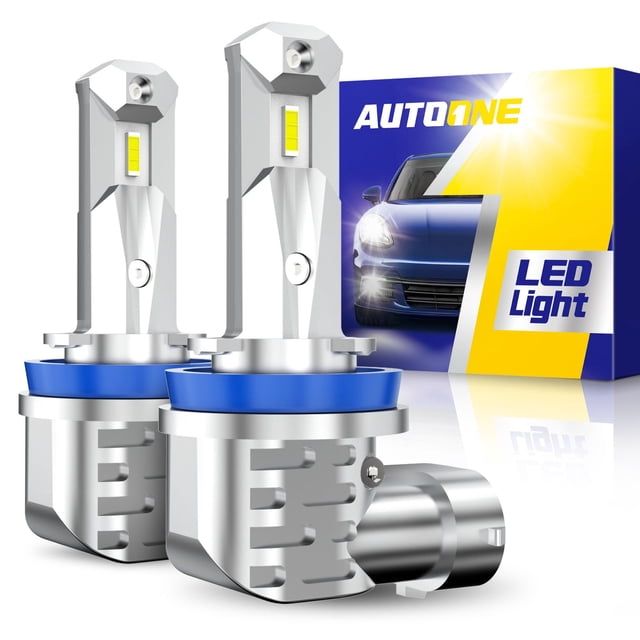 Bombillas LED AUTOONE H8 H11 H16 6000 K superbrillantes (paquete de 2)