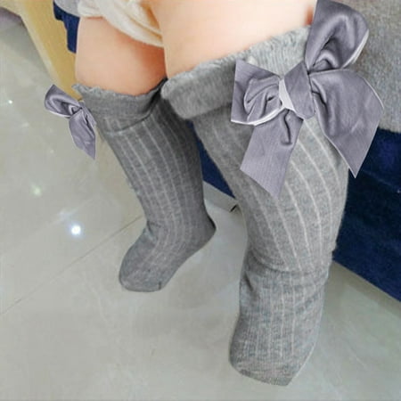 

〖TOTO〗Baby Care New Kids Toddlers Girls Big Bow Knee High Long Soft Cotton Lace Baby Socks Kids