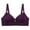 Purple, variant on Wireless Bras for Women Large Size Wireless Push Up Breathable Thin Back Breasted Underwear Bra Sports Bra with Underwire and Front Closure Underwear Separatec Everyday Underwear, 44/100BC