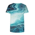 thumbnail image 5 of Pntutb Moda Mujer Verano Cuello Redondo Manga Corta Estampado Casual Camiseta Blusa Pntutb Pntutb-5218, 5 of 5
