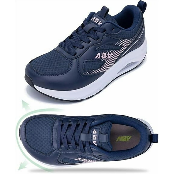 GOOBON Wide Toe Box Shoes Women Arch Support Walking Shoes for Plantar Fasciitis Wide Width Orthotic Tennis Sneakers