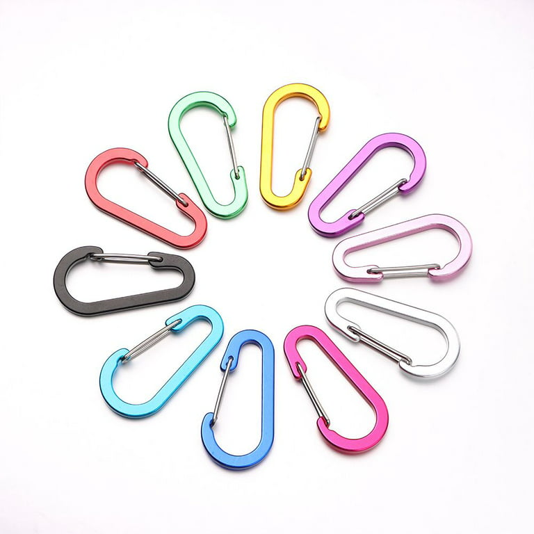  S Carabiner Clip, 20Pcs Small Alloy Keychain Clip 1.6 Inch Snap  Hook Zipper Clips Anti Theft Backpack Mini Dual Locking Carabiner for  Fishing Camping Outdoor (Black) : Sports & Outdoors