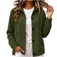 thumbnail image 3 of Ovzne Women's Corduroy Shacket Button Down Jacket Lapel Collar Long Sleeve Coat with Pockets Relaxed Fit Casual Outerwear,Army Green Jackets for Women, 3 of 8