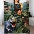 thumbnail image 3 of ARISTURING Dinosaur Throw Blanket, Adorable Super-Soft Extra-Large Fluffy Dinosaur Blanket for Boys Toddlers and Kids Dino Blanket  Warm Cozy and Fuzzy Throw for Bed Couch and Sofa, 3 of 6