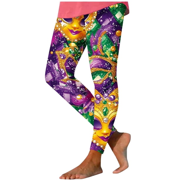 Pantalones de Yoga de Cintura Alta Corazón de las Mujeres Imprimido Pantalones de Yoga Largos con Tela Elástica, Correr Y Entrenamiento Medias para el Gimnasio, Pantalones Sueltos Casuales para el Us