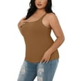 thumbnail image 6 of Sociala Plus Size Square Neck Slim Camisole For Women Adjustable Straps Stretch Tank Tops, 6 of 7