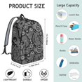thumbnail image 5 of Unisex Bohemian Zipper Backpack, Chic Boho Print Rucksack with Front Pocket, Lightweight Daypack for School University Work Commute, Great Gift, 5 of 5