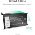 thumbnail image 3 of WDX0R Replacement Laptop Battery for Dell Inspiron 13 15 5000 7000 Series 5570 7579 7378 5567 7573 5565 5379 5378 Latitude 3490 3590 3340 3400 3390 3500 3190 Vostro 5468 5568 P69G 3CRH3 11.4V 42Wh, 3 of 6