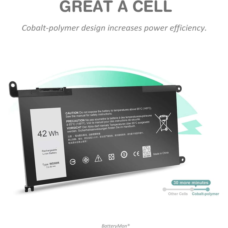 42WH WDXOR 11.4V Battery Replace for Dell_ Inspiron 13 7378 13 5000