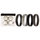 thumbnail image 1 of Juego de anillos lisos de silicona para bodas de 6 mm - Black Camo de ROQ para hombres - Anillo de 4 x 15 mm, 1 of 5