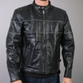 thumbnail image 2 of Hot Leathers JKM1004 Men's Leather Vented Scooter Jacket with Reflective Piping 48, 2 of 5