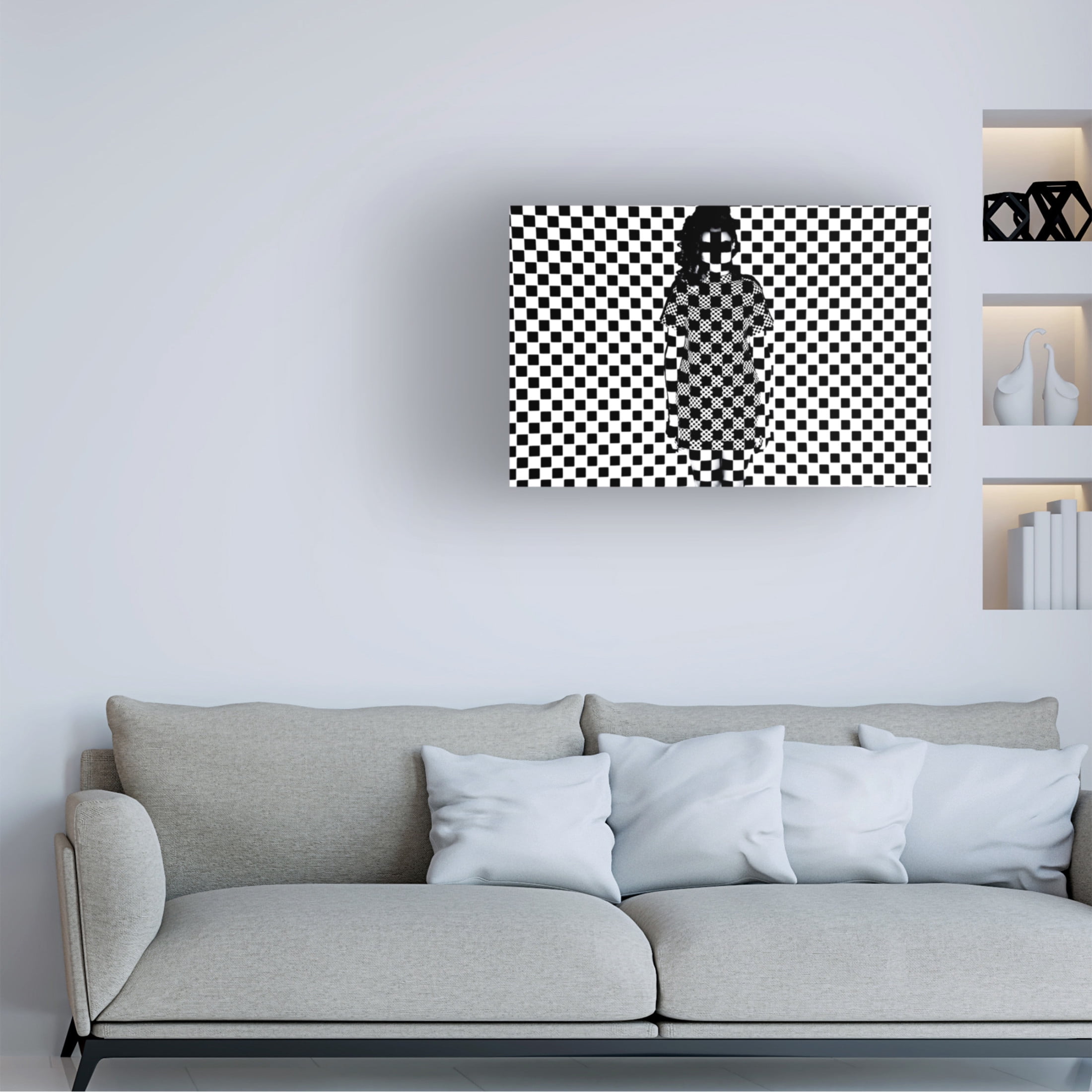 Trademark Fine Art Afshin Saeidinia Chess Board One More Black Square Canvas Wall Art