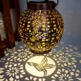thumbnail image 2 of Patio Lawn Spherical Skeleton Projection Lamp Metal Butterfly Dragonfly Hummingbird Lights, 2 of 6
